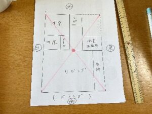 手書きの間取り図