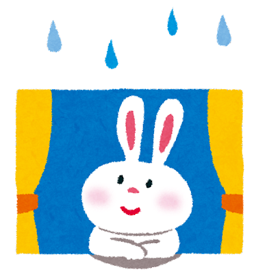 梅雨時期のうさぎ