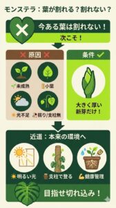 モンステラの葉が割れない原因と解決策