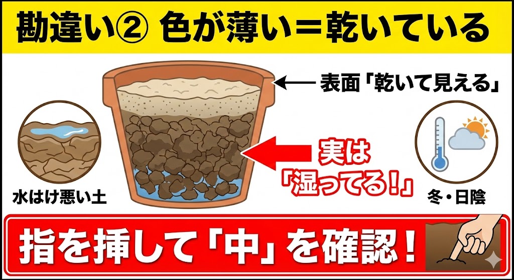 観葉植物の土の乾き具合を見分ける方法