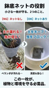 鉢底ネットの役割
